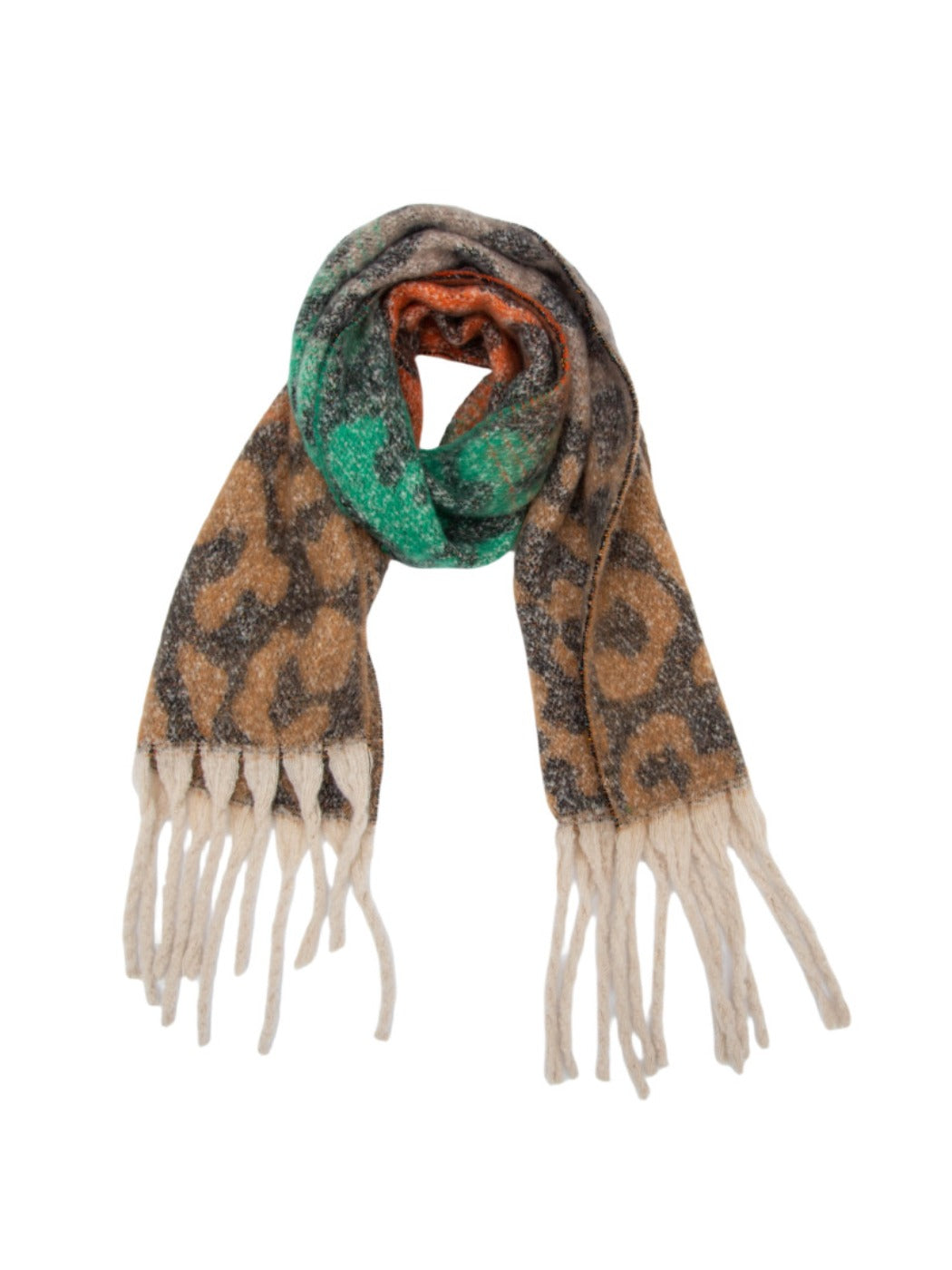 Scarvii - Winter Tassel Scarf with Leopard Patterns