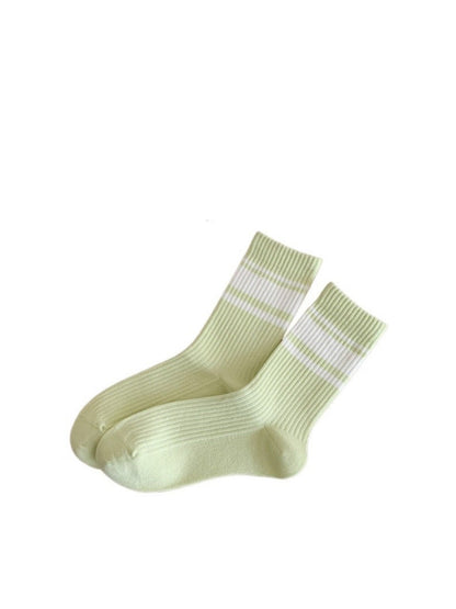 Rufia - Minimalist Fresh Stripe Mid-Calf Capsule Socks