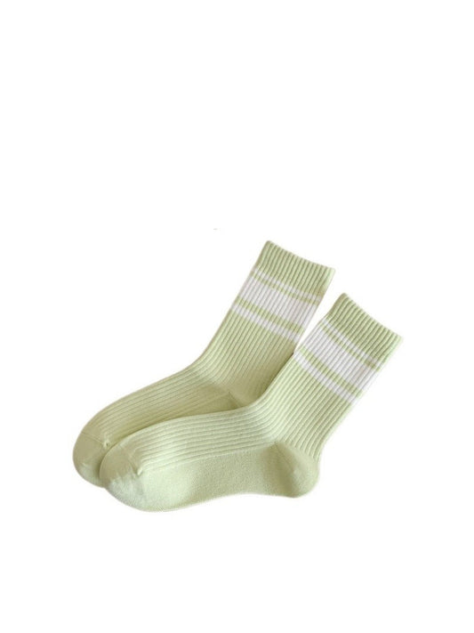 Rufia - Minimalist Fresh Stripe Mid-Calf Capsule Socks