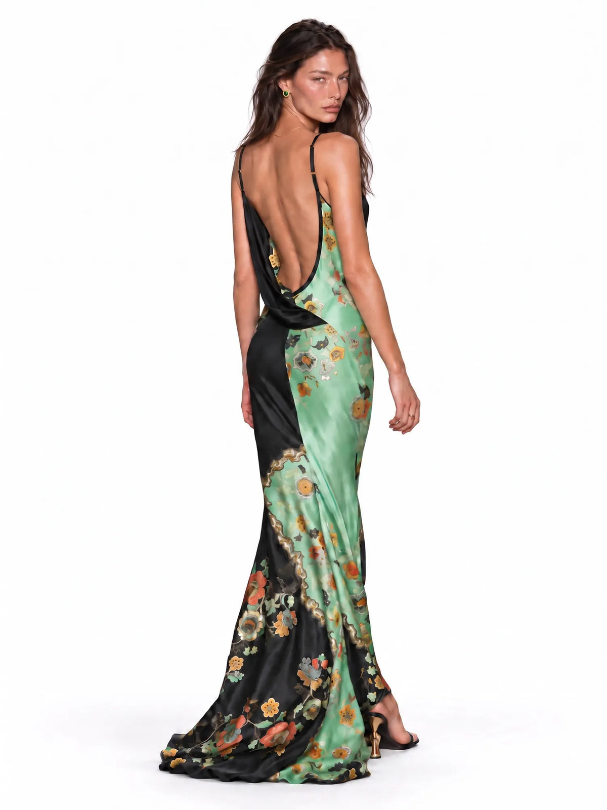 Juliette Floral Print Strappy Maxi Dress