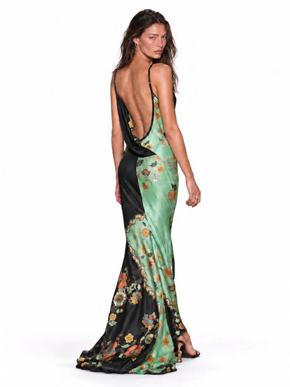 Juliette Floral Print Strappy Maxi Dress