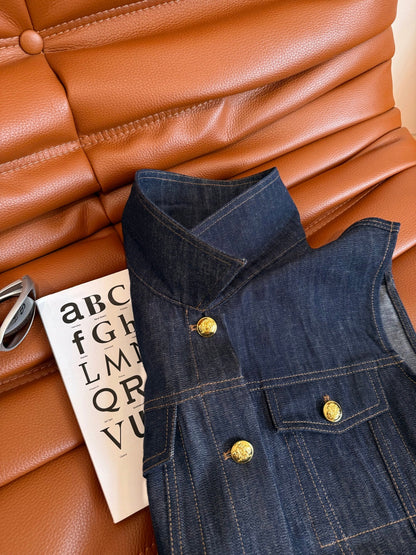 Celine 25 Denim Suit Blue Cotton