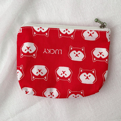 Cosbai - Canvas Printed Coin Purse