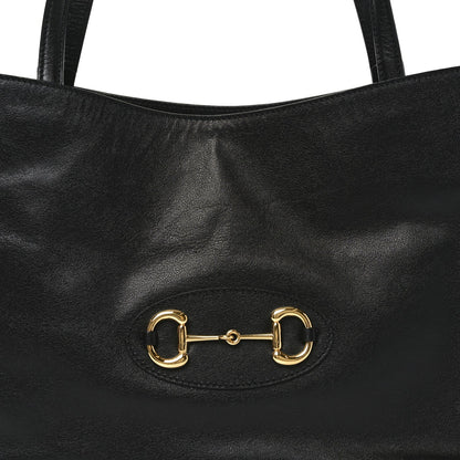 New Sakai Calfskin Lux Horsebit 1955 Tote Bag Black