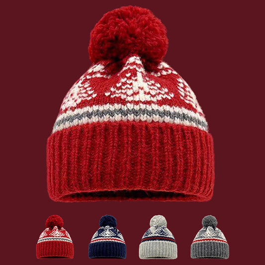 Winter Warm Fair Isle Knit Beanie Hat