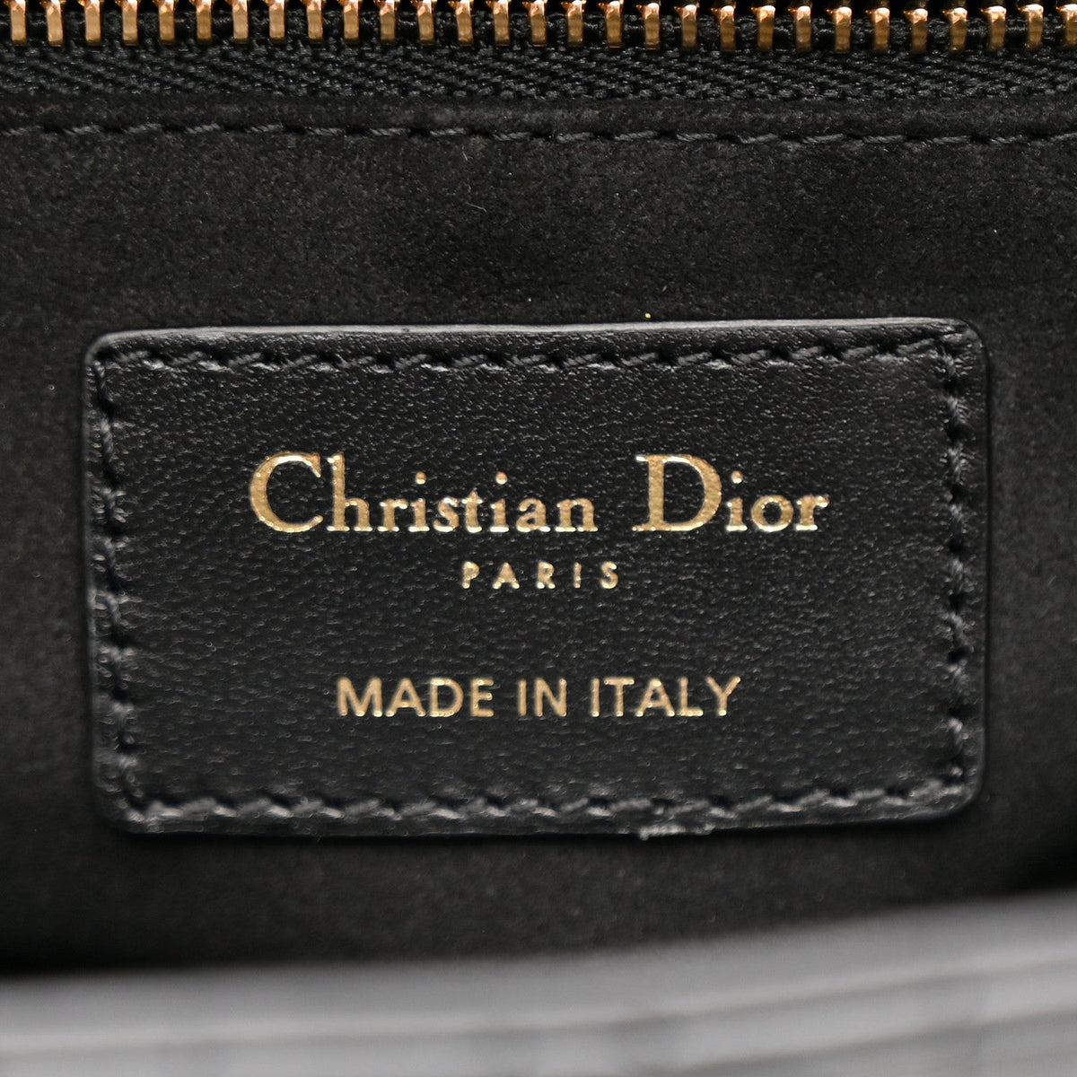 Lambskin Cannage Medium Lady Dior Black