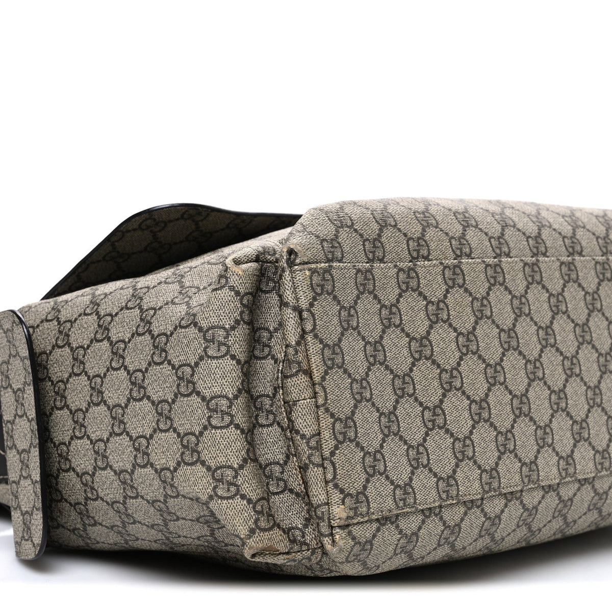 GG Plus Monogram Messenger Diaper Bag Dark Brown