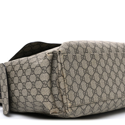 GG Plus Monogram Messenger Diaper Bag Dark Brown