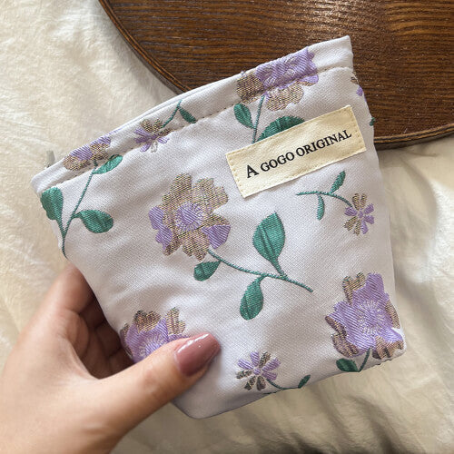 Sweet Floral Print Mini Coin Purse Wallets