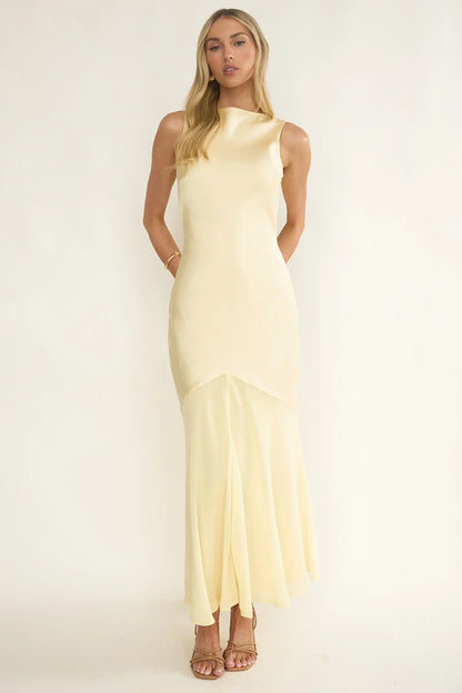 Veyla Shoulder Sash Maxi Dress Butter