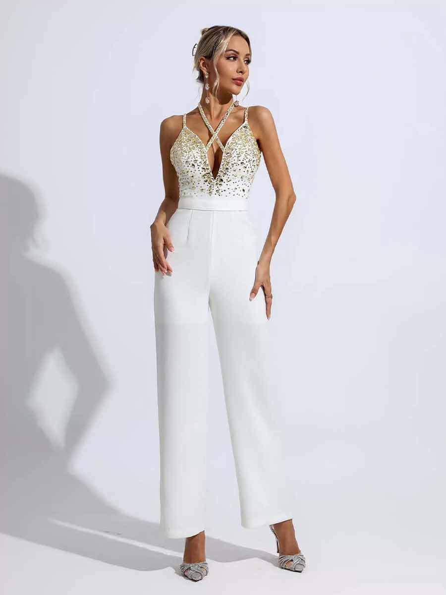 Cecilia Sequin Embellished Jumpsuit