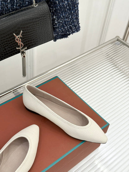 LP Primula Ballet Flat White Leather 570693