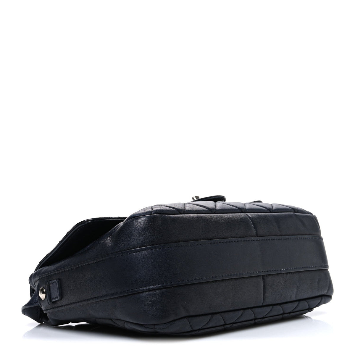 Lambskin Quilted Messenger Bag Dark Navy