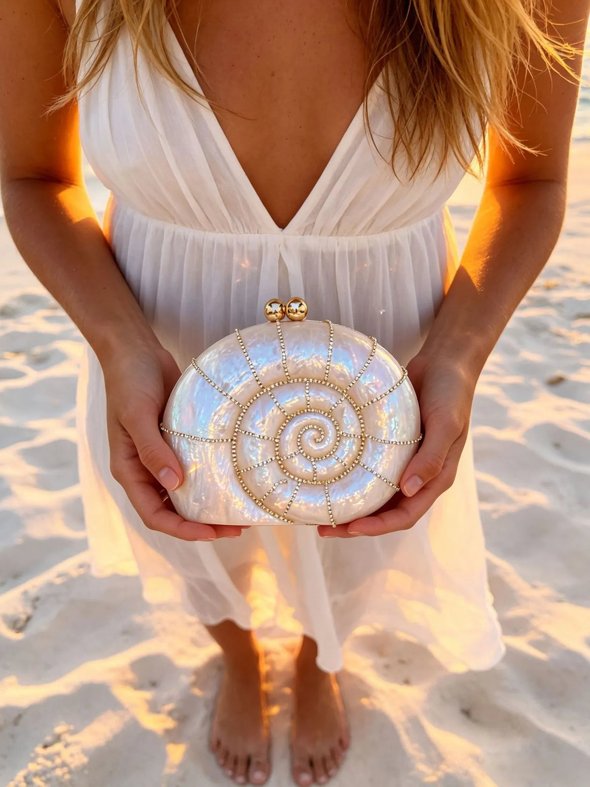 Brooklyn Conch-shaped Clutch