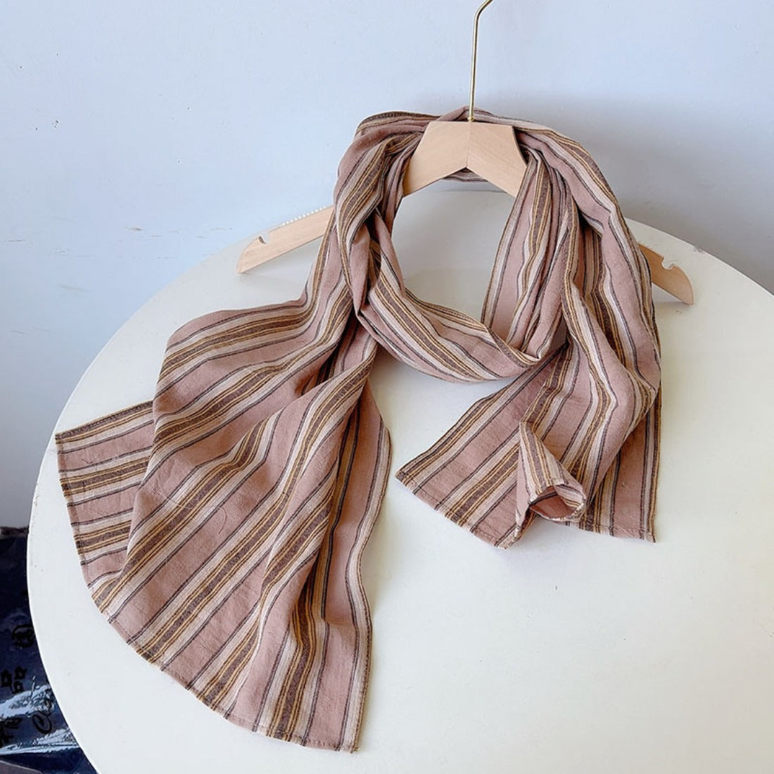 Scarvii - Vintage Plaid Striped Scarf