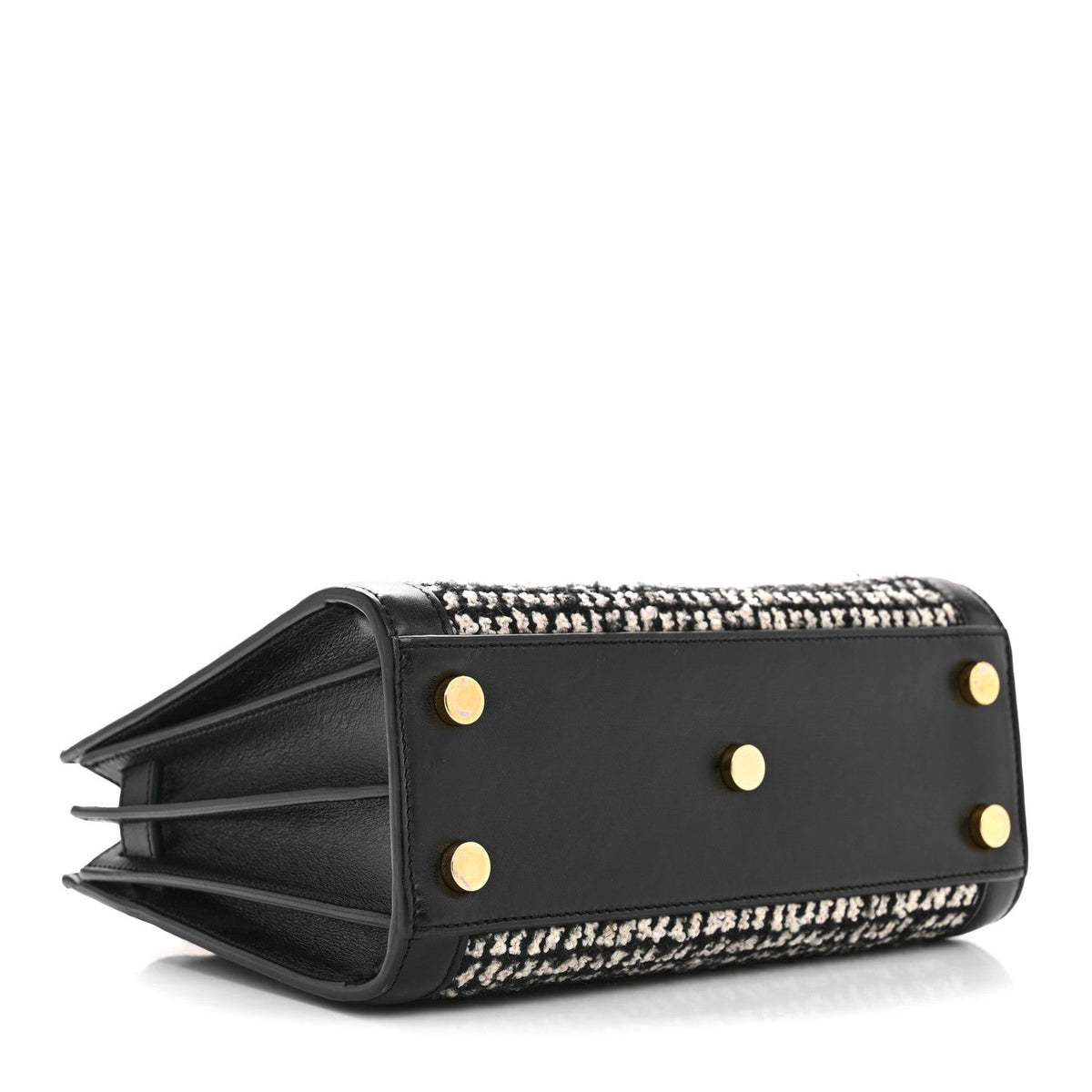 Tweed Houndstooth Nano Sac De Jour Black