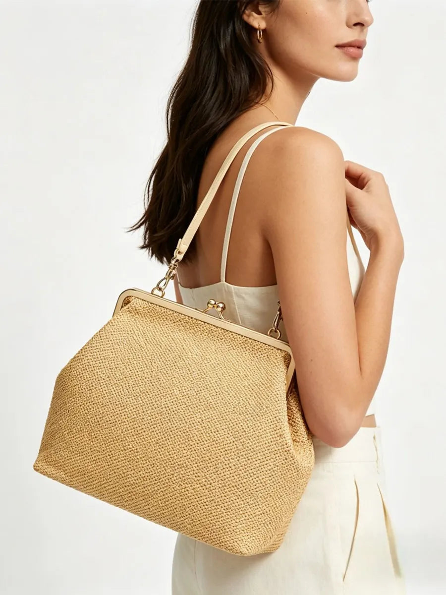 Elise Rhinestone-Woven Bag
