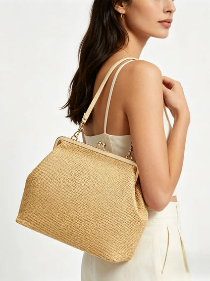 Elise Rhinestone-Woven Bag