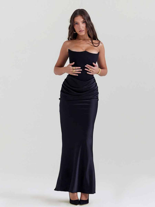 Genevieve Strapless Corset Maxi Dress