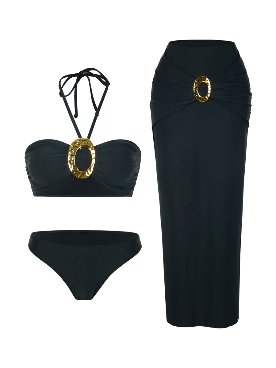 Bianca Metal Buckle Swimsuit Set