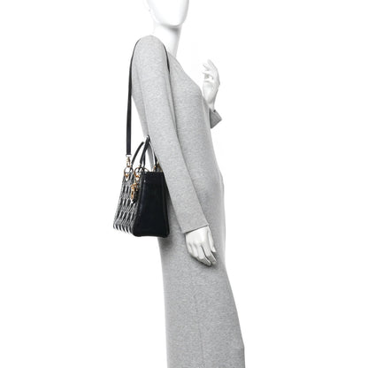 Patent Cannage Medium Lady Dior Black