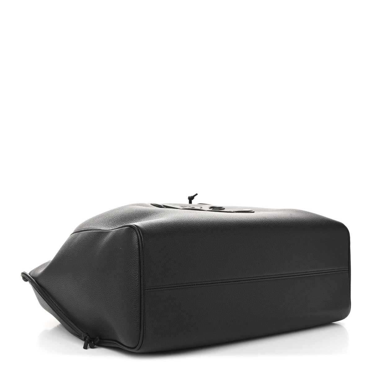Calfskin Cuir Triomphe Cabas Drawstring Black