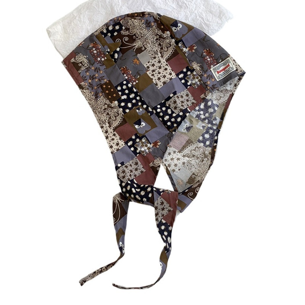 Haila - Fashion Print Hat-shaped Headscarf - Light &amp; Stylish