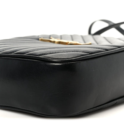 Calfskin Matelasse Monogram Lou Camera Bag Black