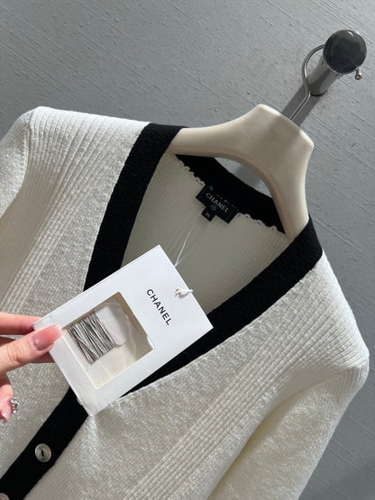 CC 26S Knit Cardigan White Linen Cotton 349016