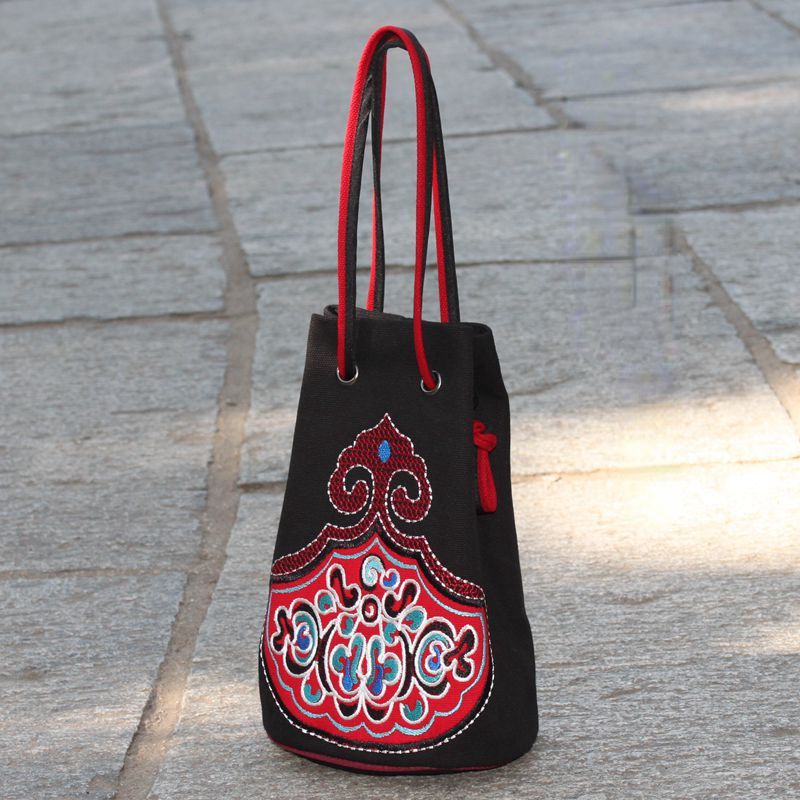 Original Ethnic Style Patch Embroidery Small Handle With Special Bag