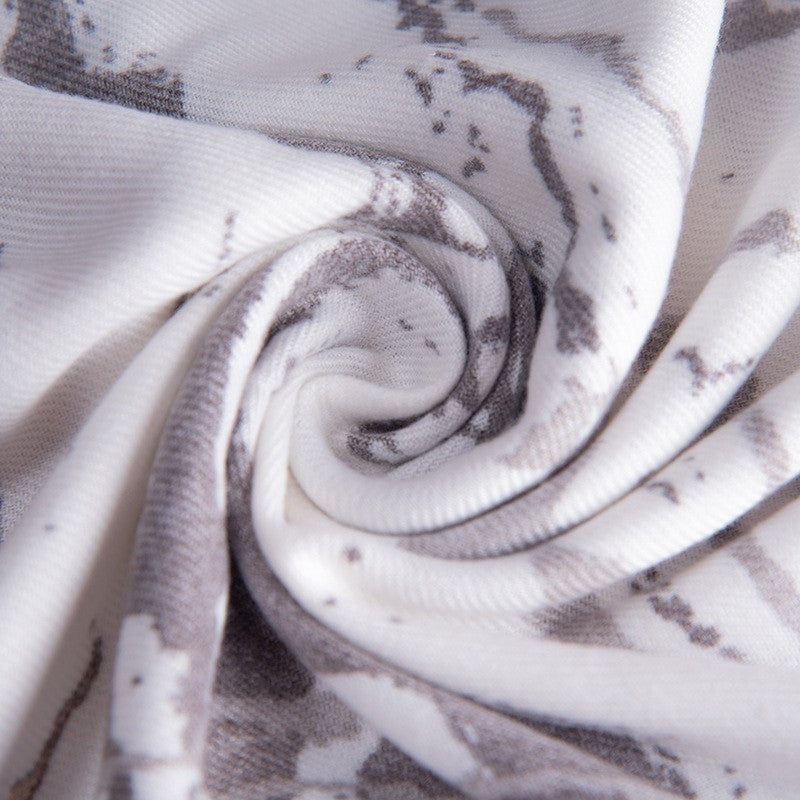 Leisure Marbled Printed Warm Scarf