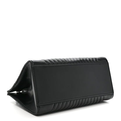 Soft Calfskin Impunture Diagramme Tote Black