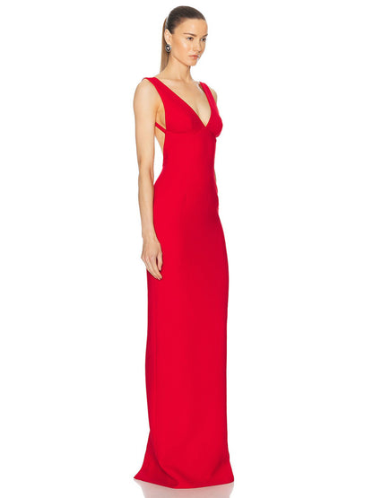 Elodie Maxi Dress In Red