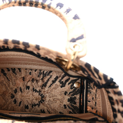 Canvas Embroidered Medium Tie And Dior Lady D-Lite Multicolor