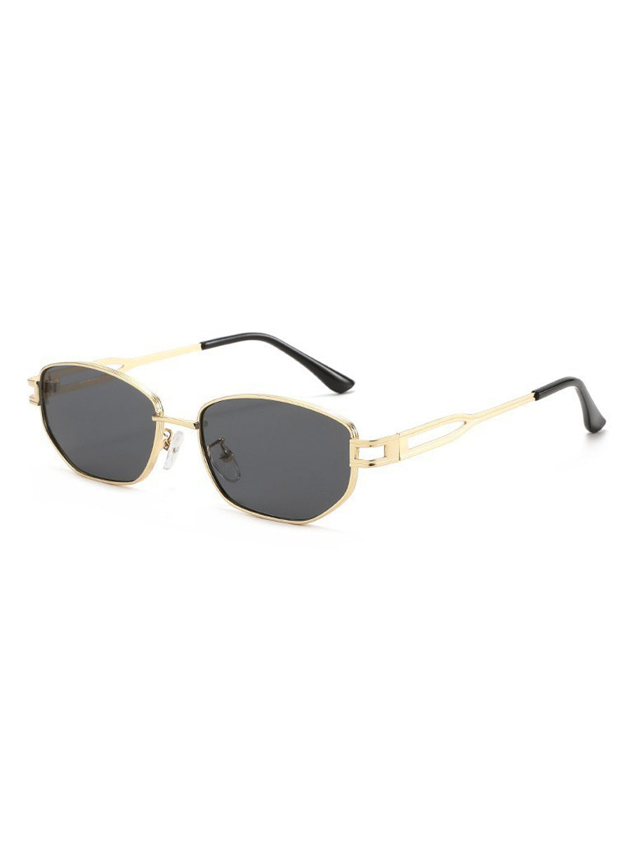 Calliope Metal Rhombus-Frame Sunglasses