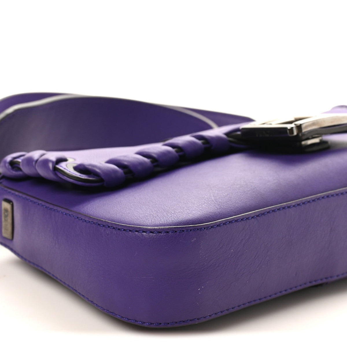 Vitello Dolce Lace Up Baguette Purple Rain