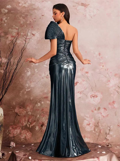 Coraline Elegant Pleated Maxi Dress