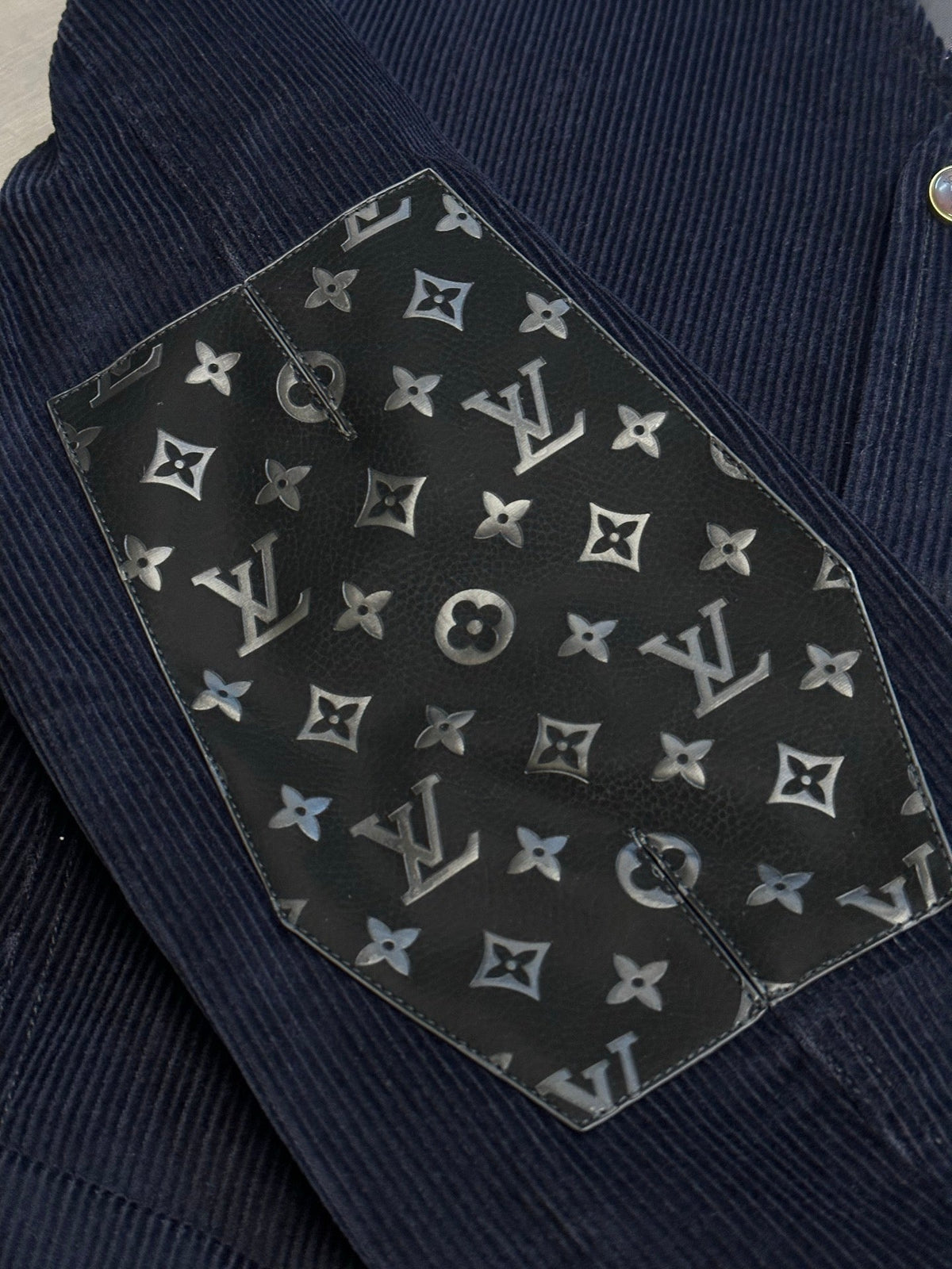 LV Corduroy V-neck Jacket 492789
