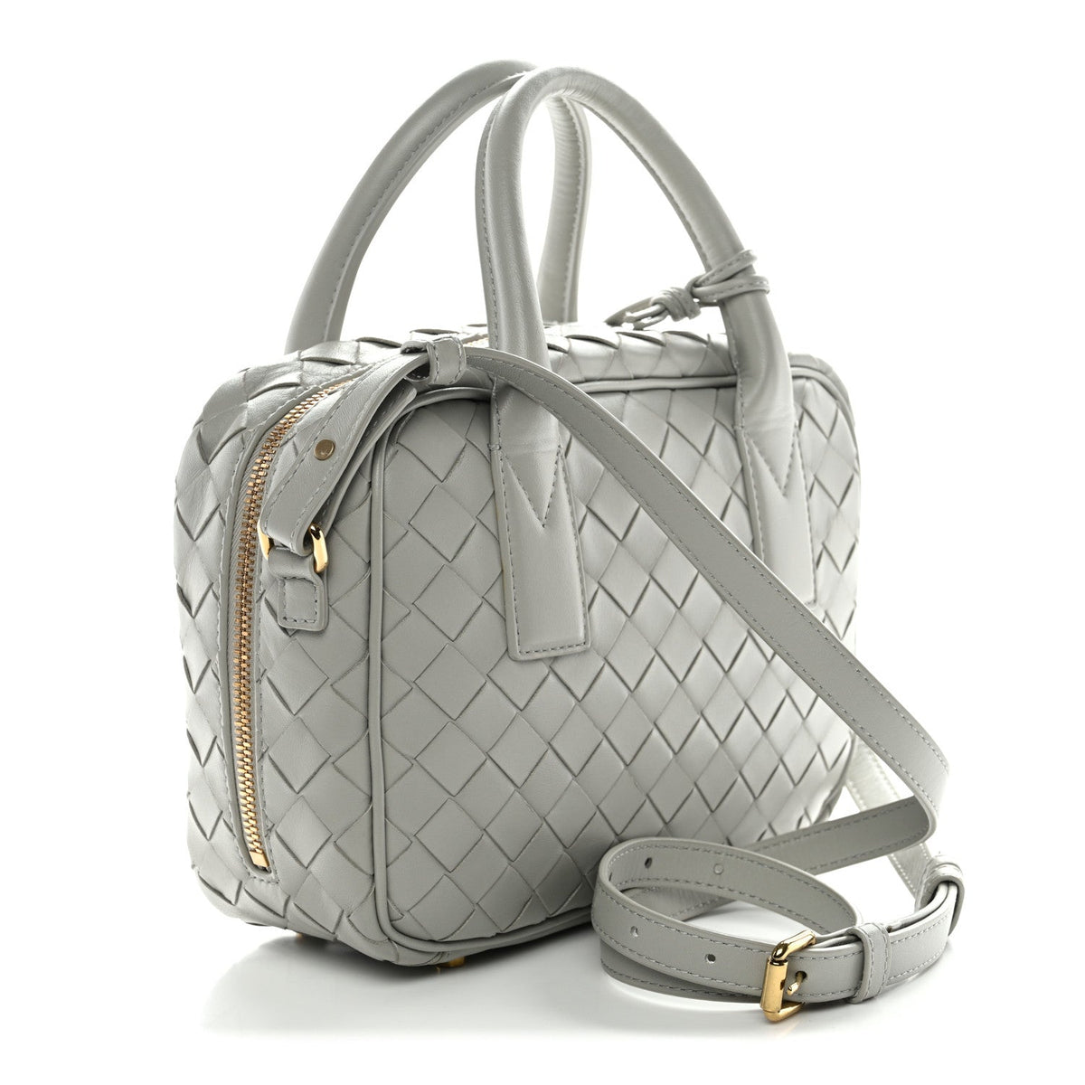 Lambskin Intrecciato Small Getaway Agate Grey