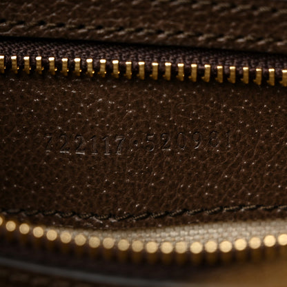 GG Supreme Monogram Textured Dollar Calfskin Web Studded Mini Ophidia Flap Shoulder Bag Beige Ebony New Acero