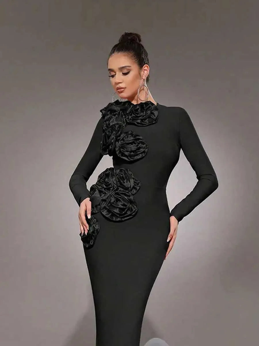 Marcella Flower Bandage Maxi Dress