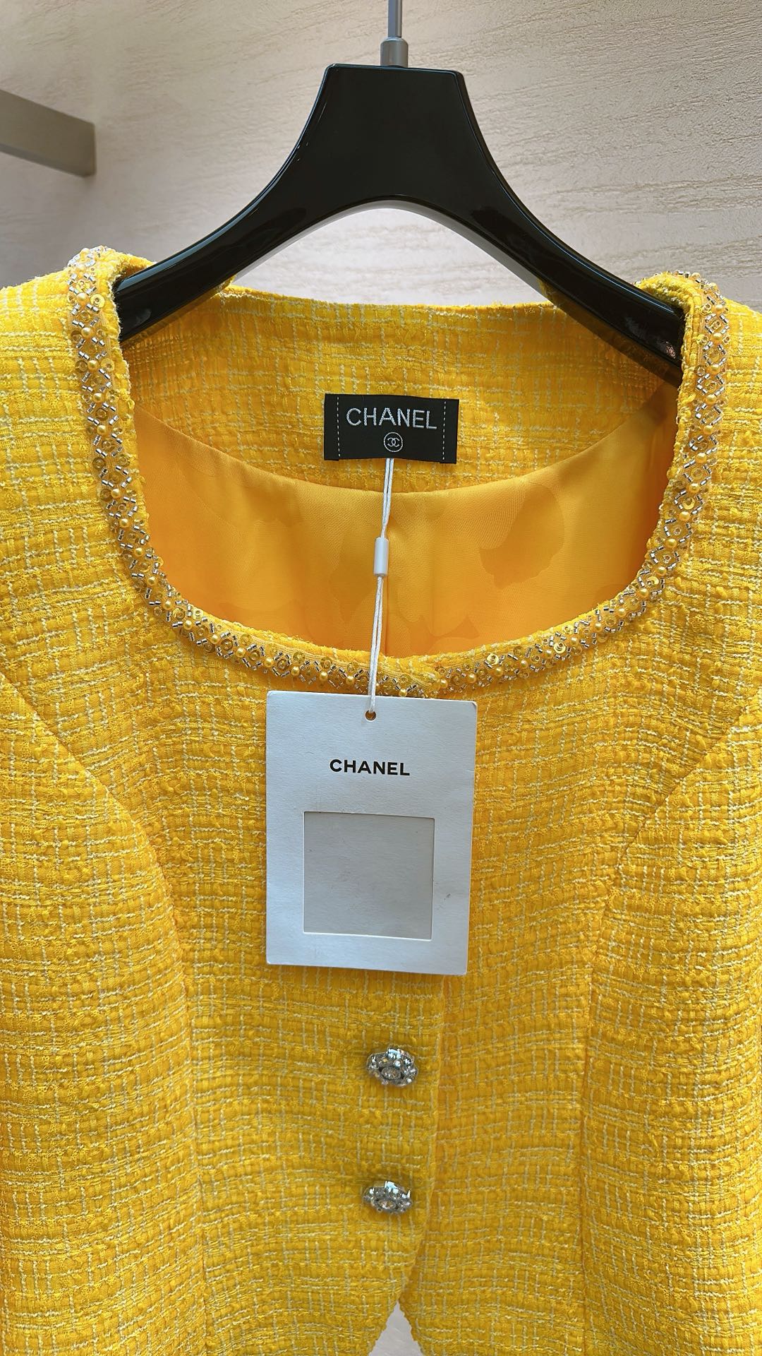 CHANEL JACKET YELLOW IN TWEED