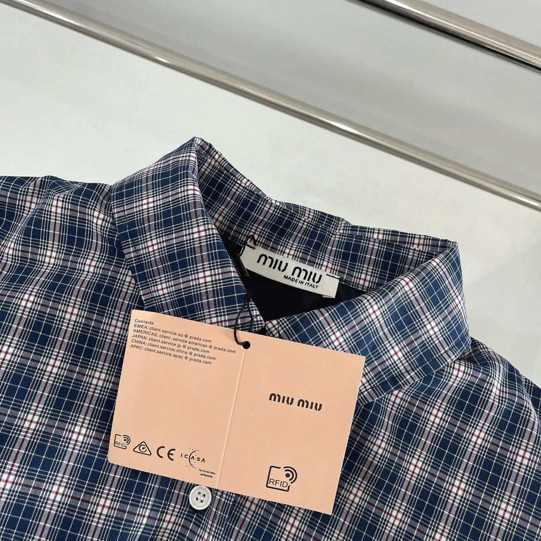 MIU SET PREPPY CHECKED BLAZER 265846