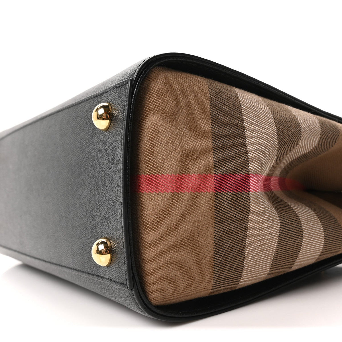Calfskin Mega Check Small Banwell Tote Black