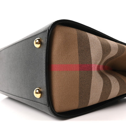 Calfskin Mega Check Small Banwell Tote Black
