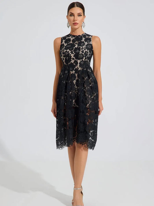 Piper Lace A-Line Midi Dress