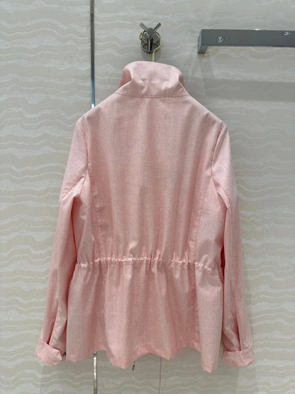 LP CLASSIC STAND-COLLAR LINEN JACKET 265162