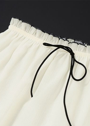 Two Piece Cotton Bow Tie Ruffle Set