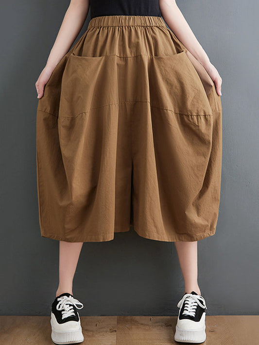 Casual Elasticity High Waisted Wide Leg Pants