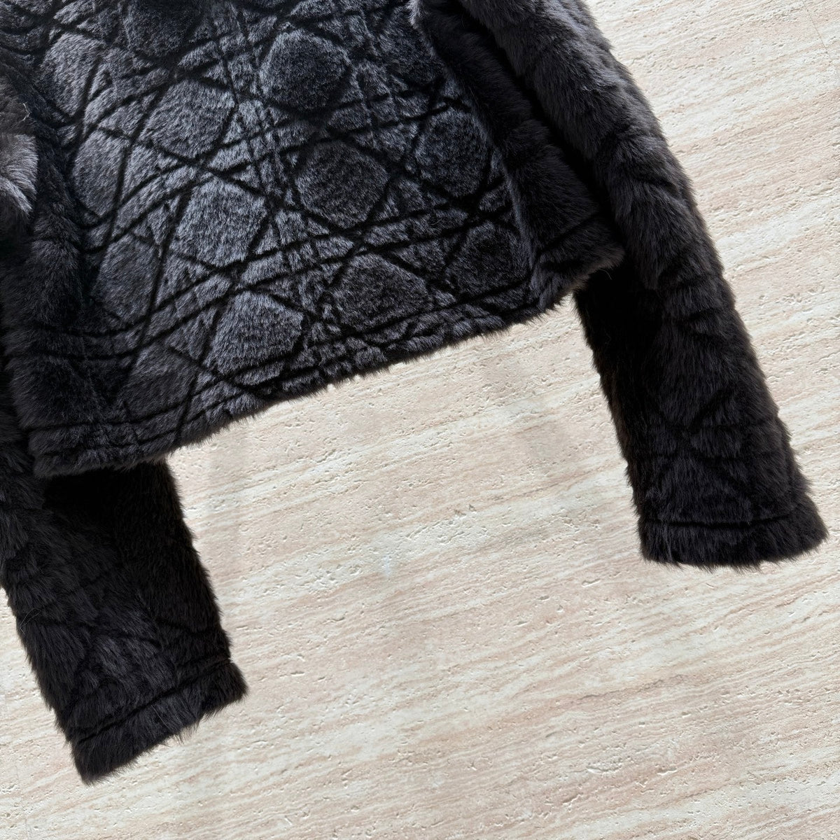 Dior 2025 Shearling Coat Black Wool